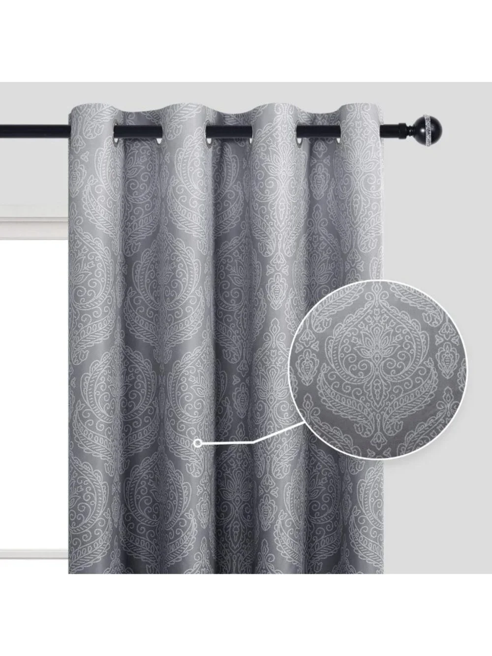 Ombre Blackout Curtains - Thermal Insulated Grommet Drapes, 52x84
